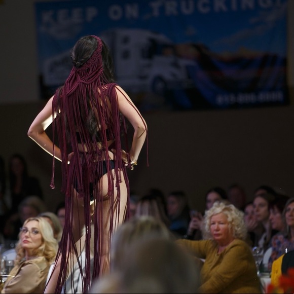 Handmade Macrame Crochet Midi Dress - Picture 8 of 10